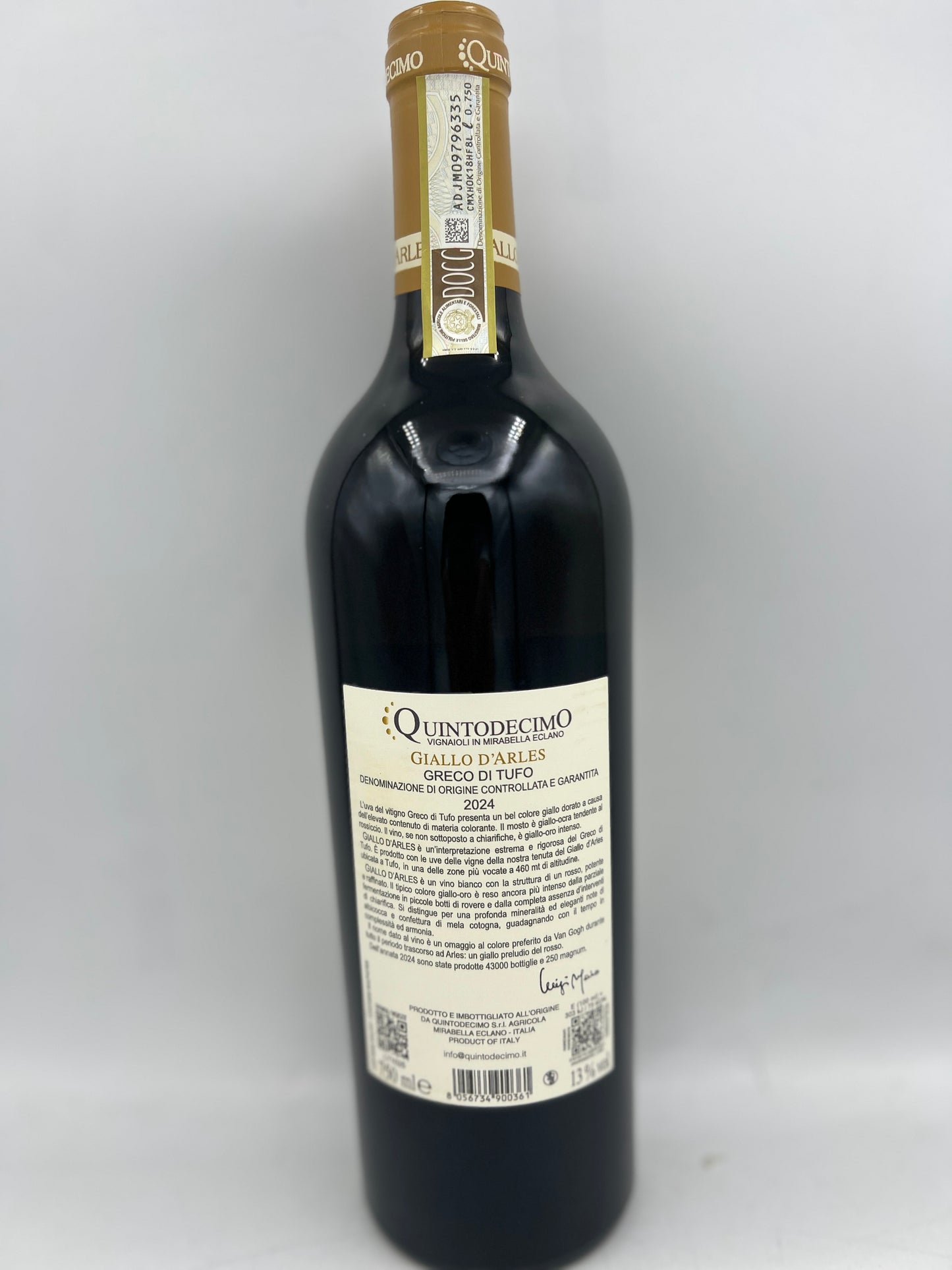 Quintodecimo Giallo d'Arles Greco di Tufo DOCG 2024