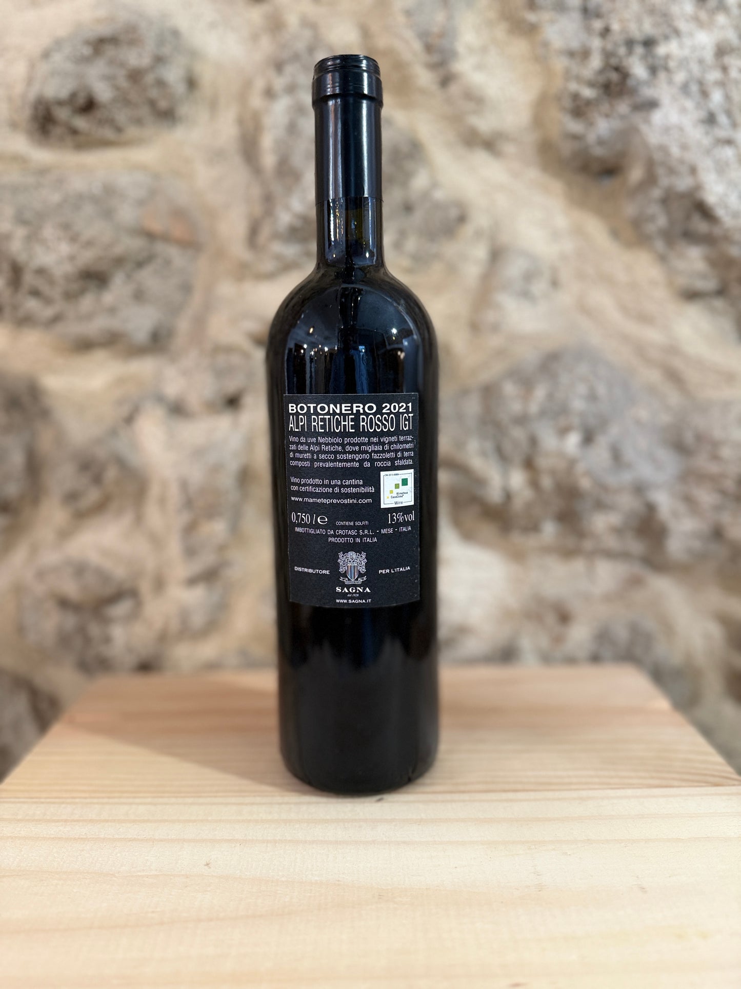 Botonero IGT Rosso Prevostini EW Terrazze Retiche di Sondrio 2021