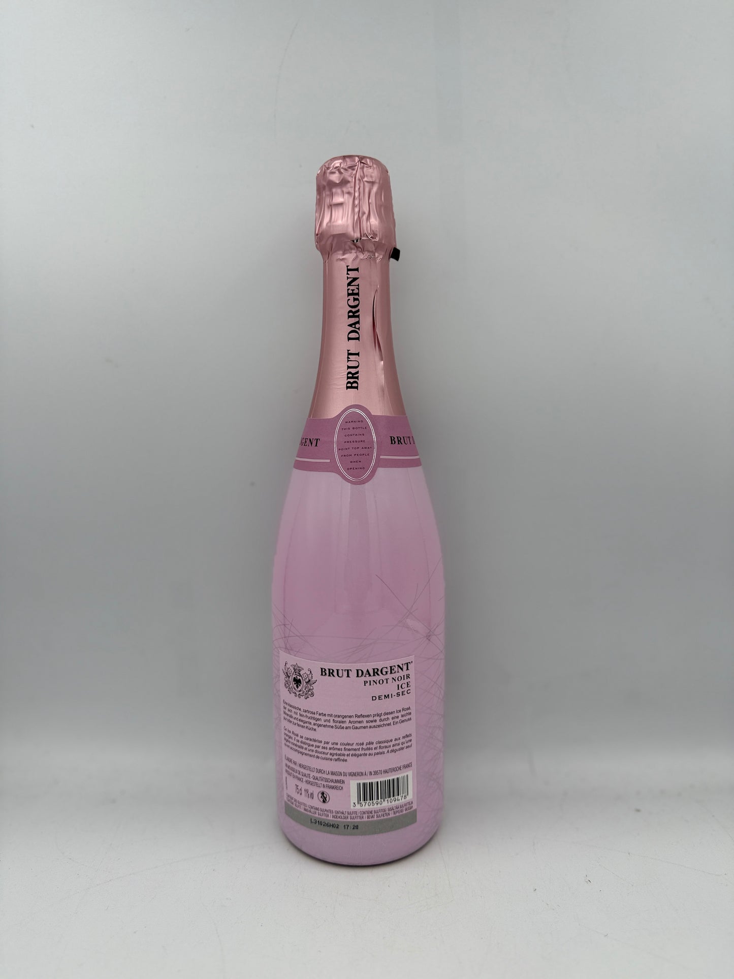Brut Dargent Rosé Demi-Sec ICE Millesimè Maison du Vigneron
