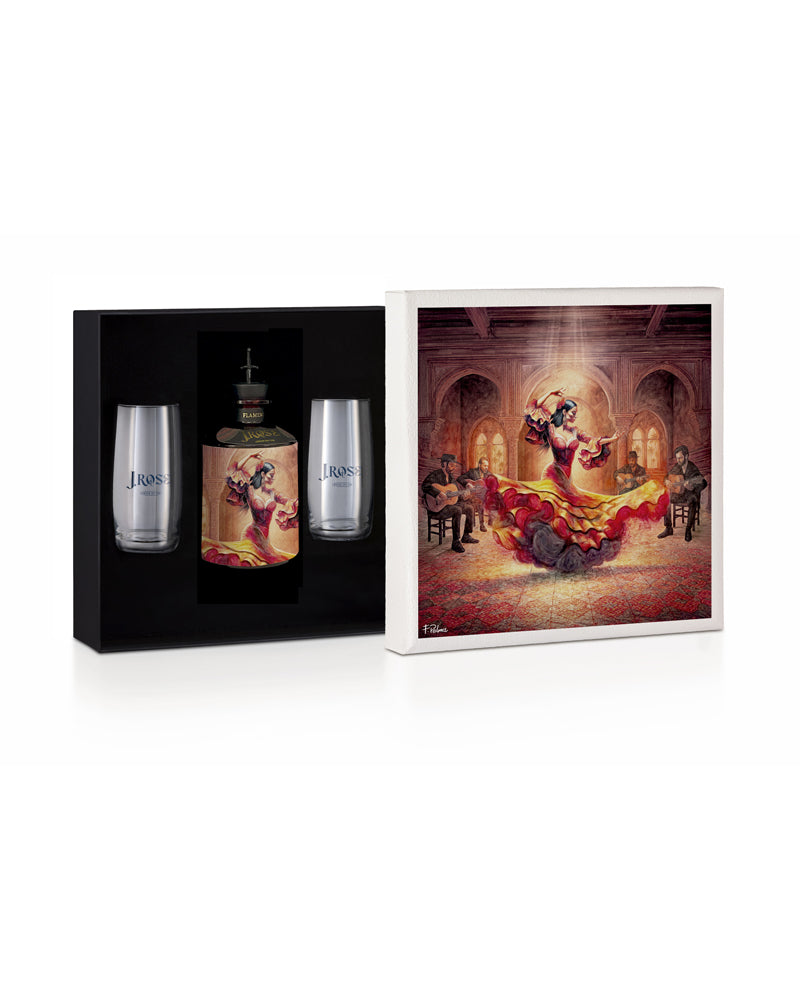 J.Rose - FLAMENCO London Dry Gin 70 cl + Quadro