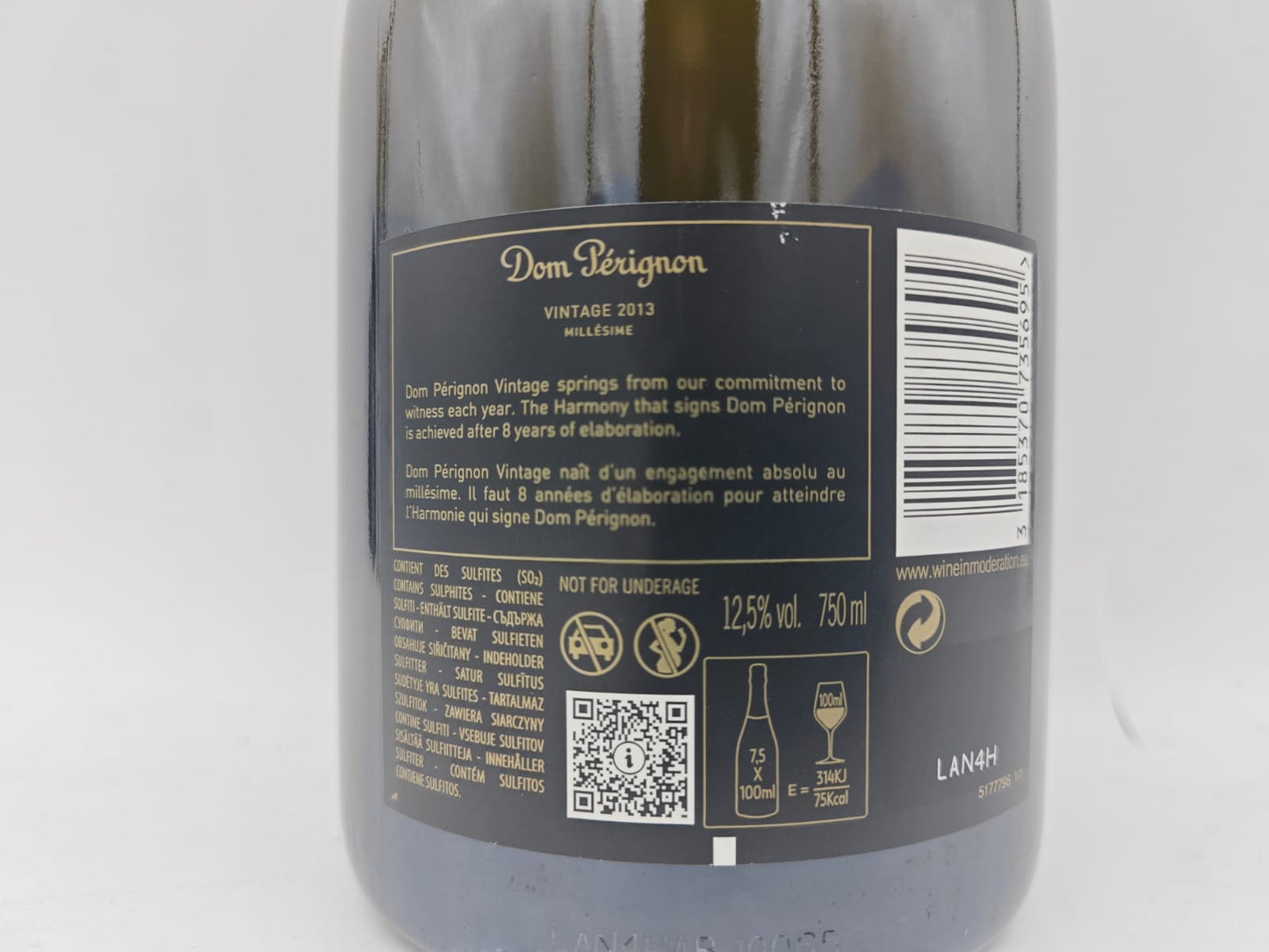 Dom Pérignon - Champagne Brut vintage2013 75cl