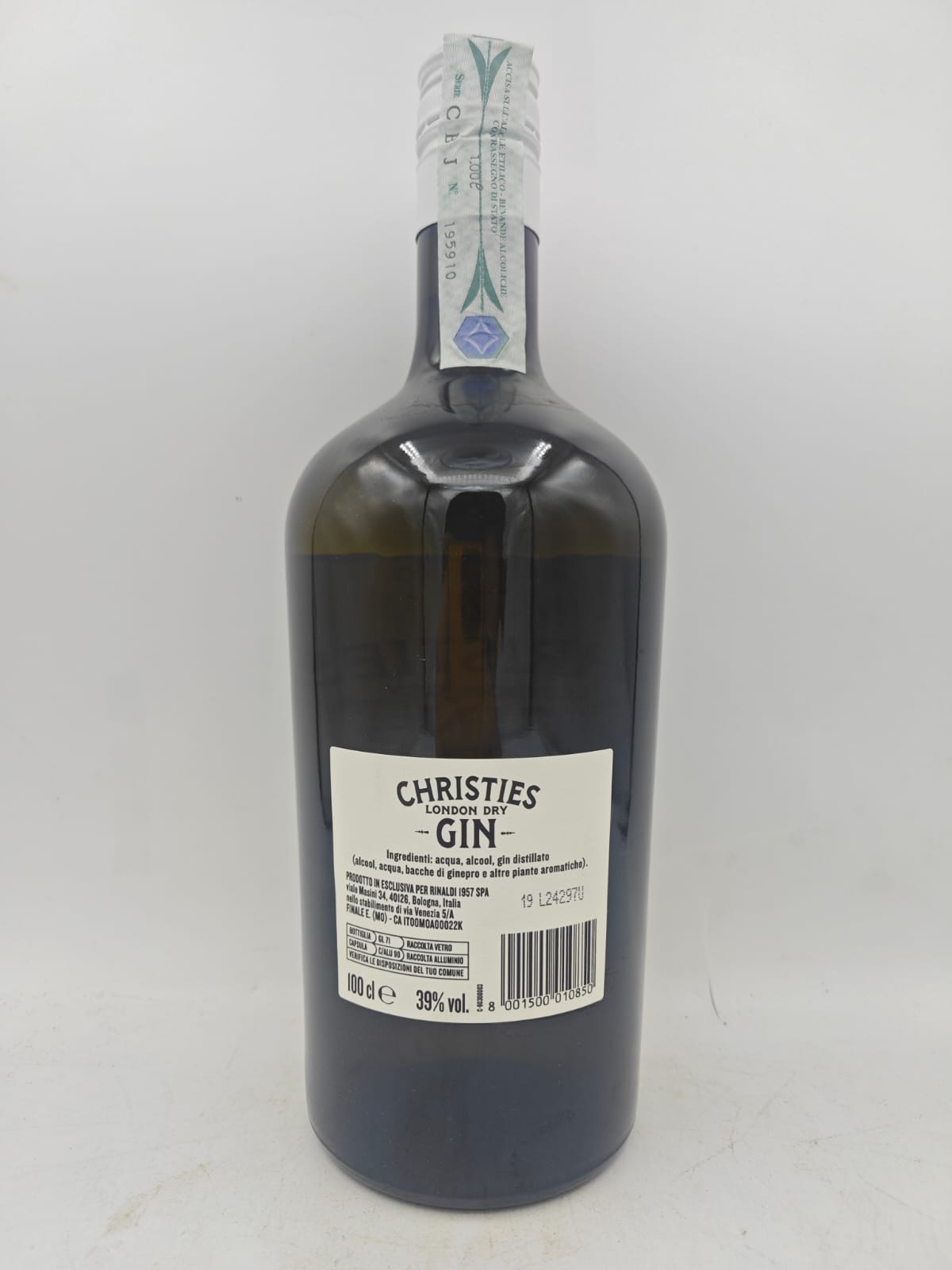 CHRISTIES London Dry GIN Copper Pot Still L 1 Causeway Distillery Rinaldi Bott