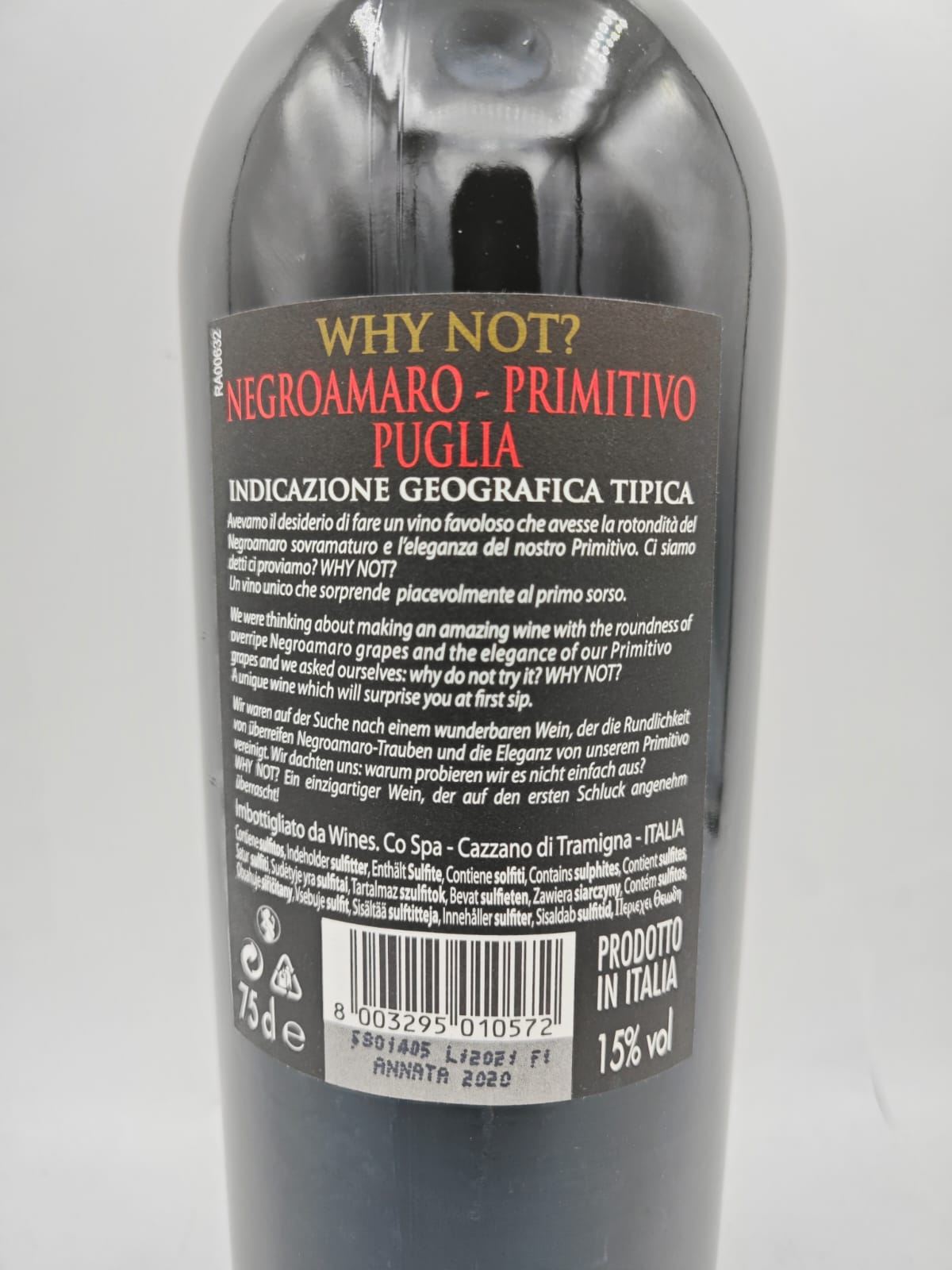 Negroamaro Zinfandel Why Not? (Cassa da 6)