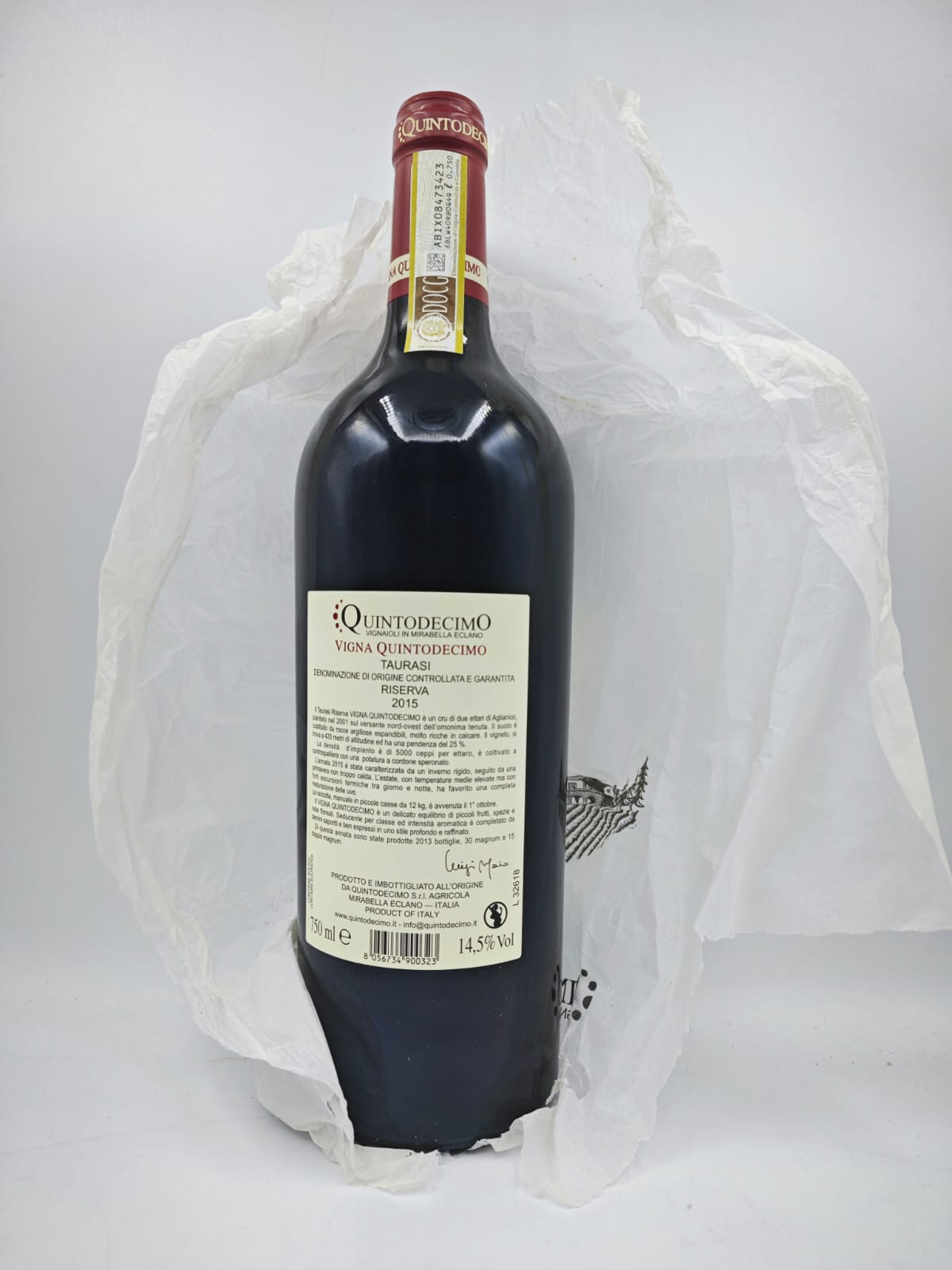 QUINTODECIMO TAURASI DOCG Bt - VIGNA QUINTODECIMO 2015