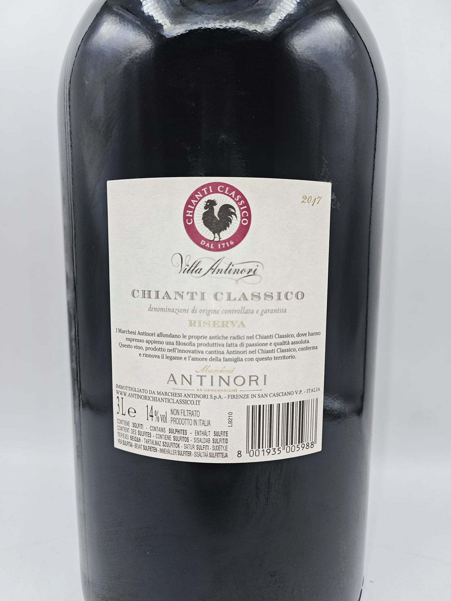 Chianti Classico Riserva "Villa Antinori 2018" Doppio Magnum 3l in Cassa Legno Antinori (Copia)