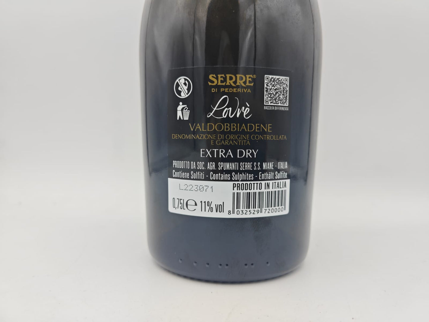 Valdobbiadene Serre Prosecco  Docg Lovrè EXTRA DRY