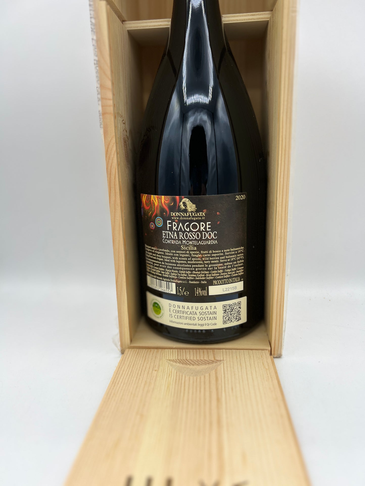 Magnum 1,5 Litri Etna Rosso "FRAGORE" in Cassa Legno Donnafugata