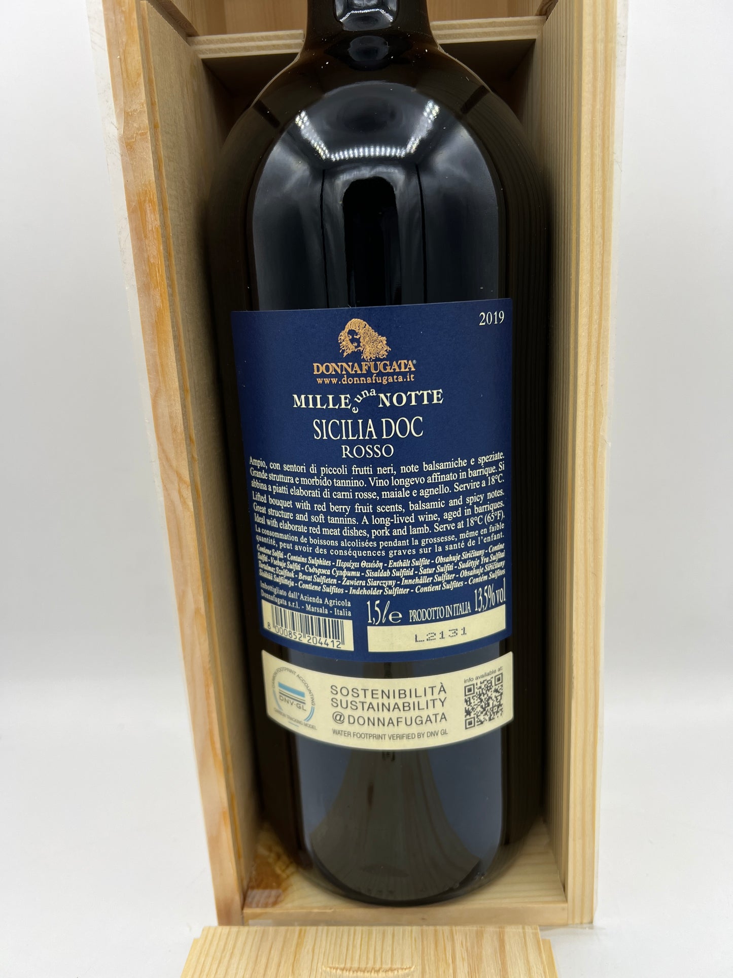 Magnum 1,5 Litri Sicilia "Mille e una Notte" DOC in Cassa Legno Donnafugata