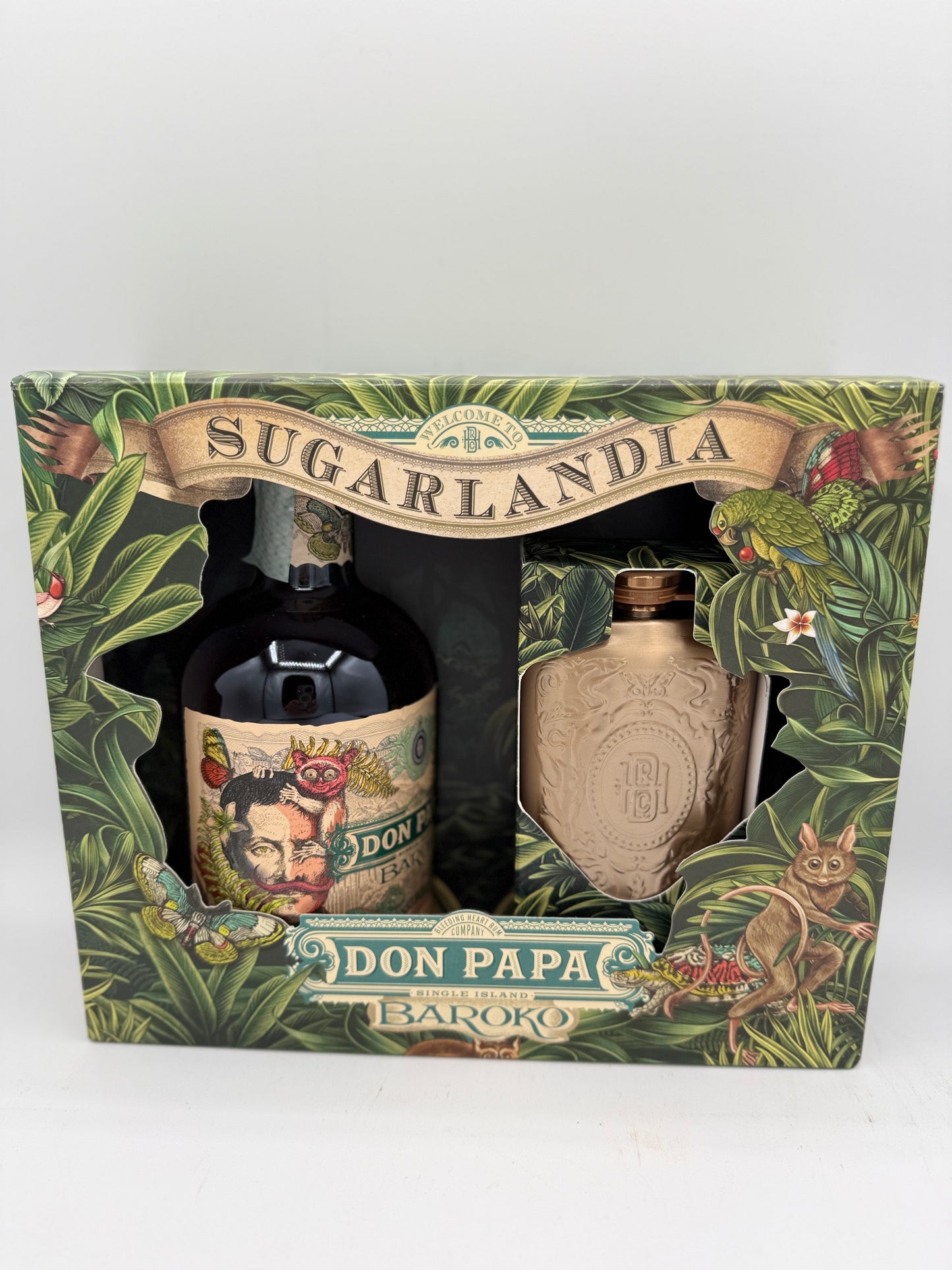 Don Papa BAROKO 40% Vol. 0,7l in confezione regalo con Hip Flask