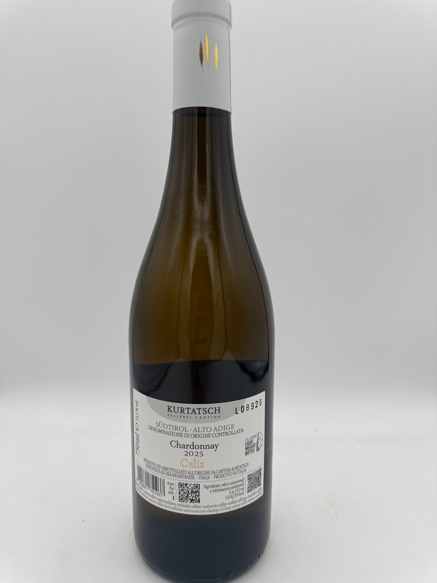 KURTATSCH Caliz Chardonnay 2025 Sudtirol Alto Adige DOC [5+1 GRATIS]