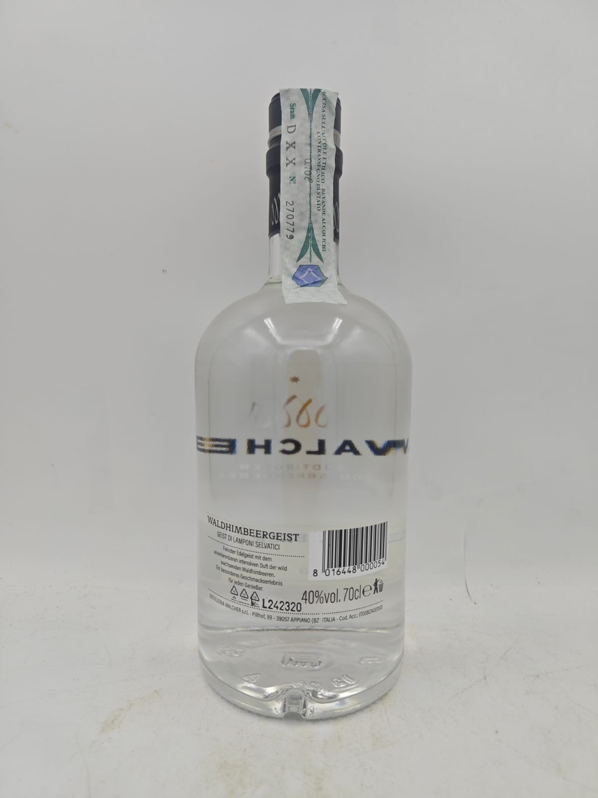 Walcher Waldhimbeergeist Spirito di Lamponi Selvatici 40% vol. 0,70l