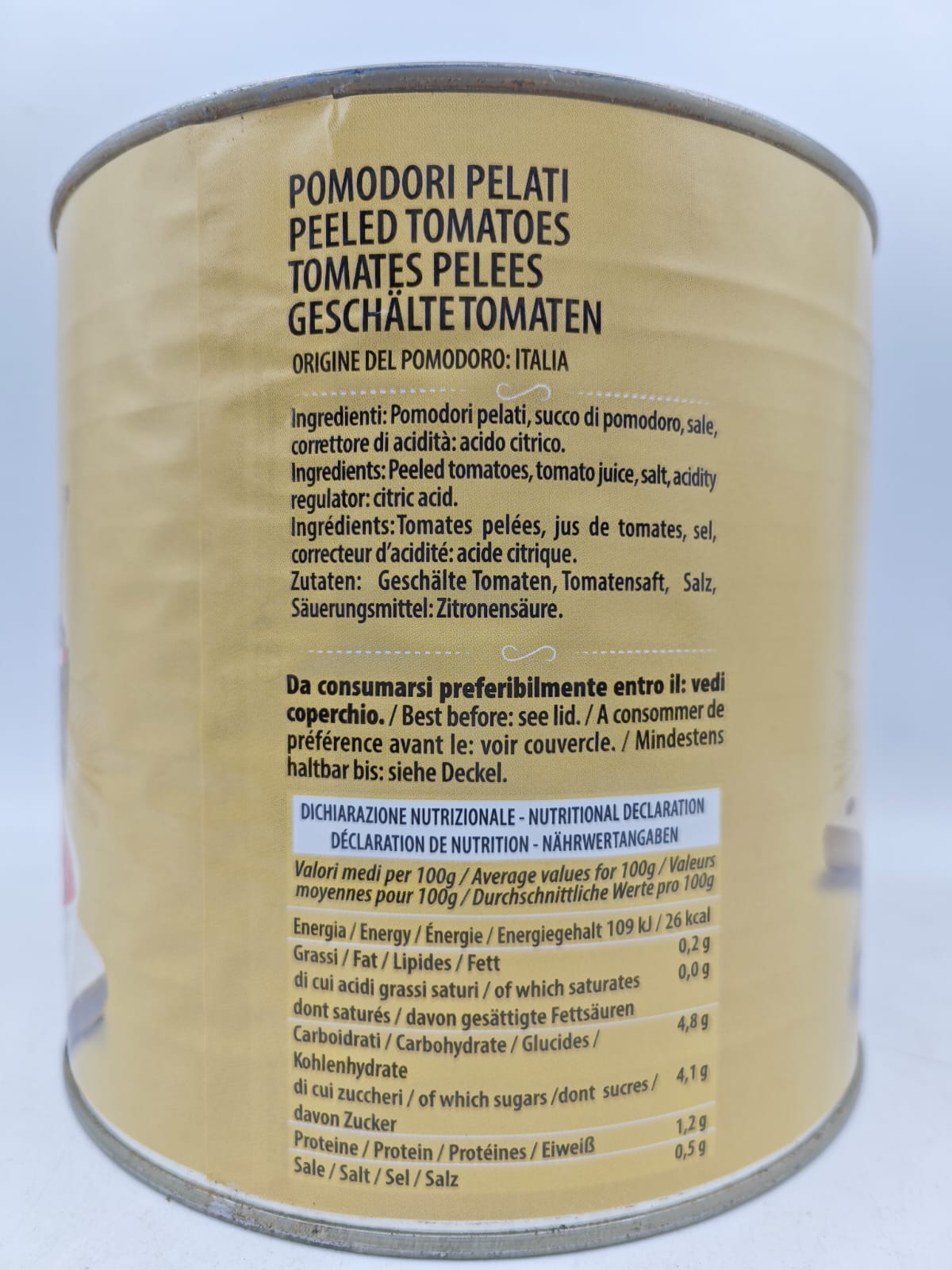 SARFRUTTA® - POMODORI PELATI IN SUCCO DI POMODORO 2,5Kg