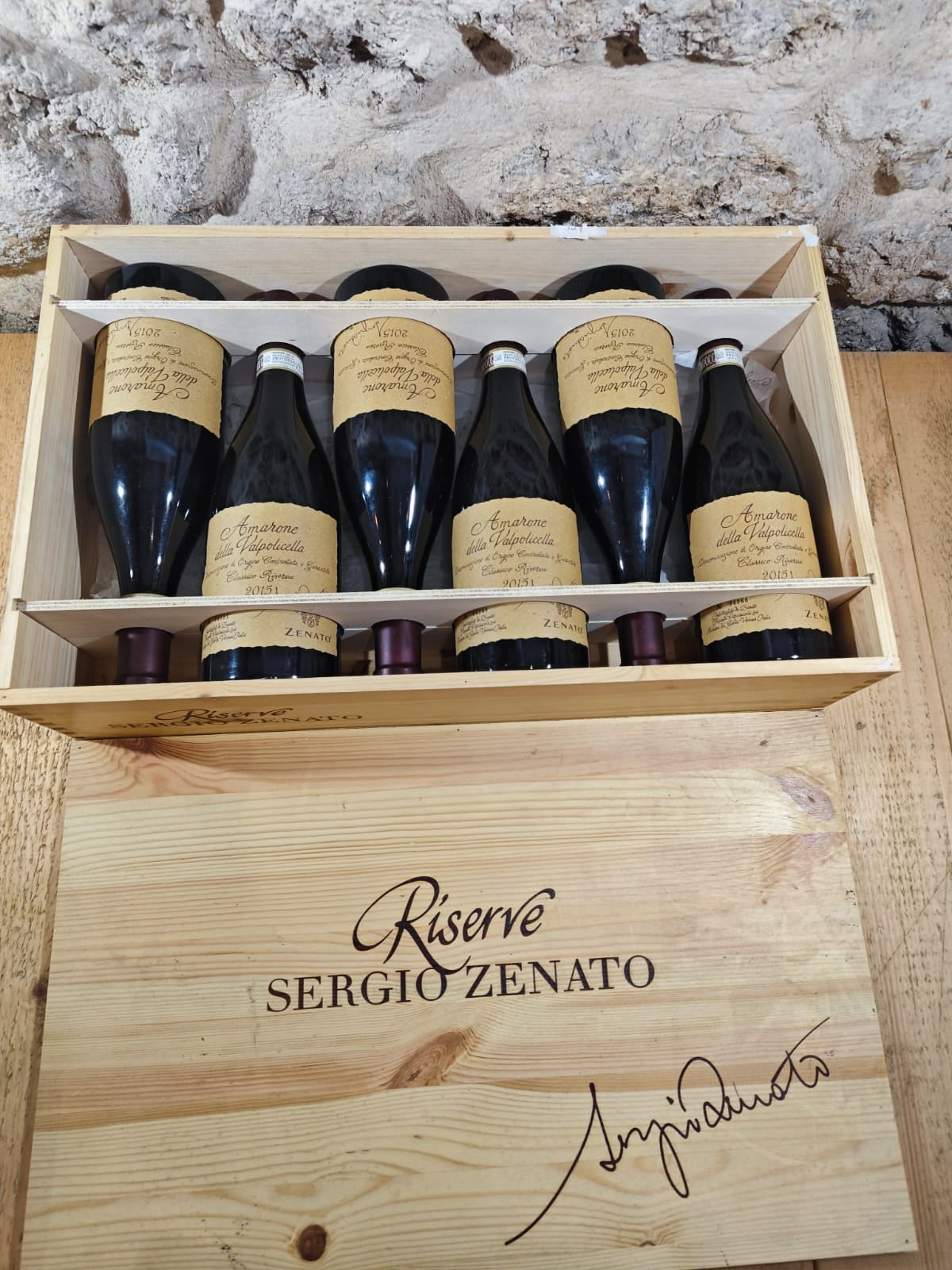 AMARONE RISERVA SERGIO ZENATO DOC 2015 ZENATO CASSA LEGNO 6 BT.