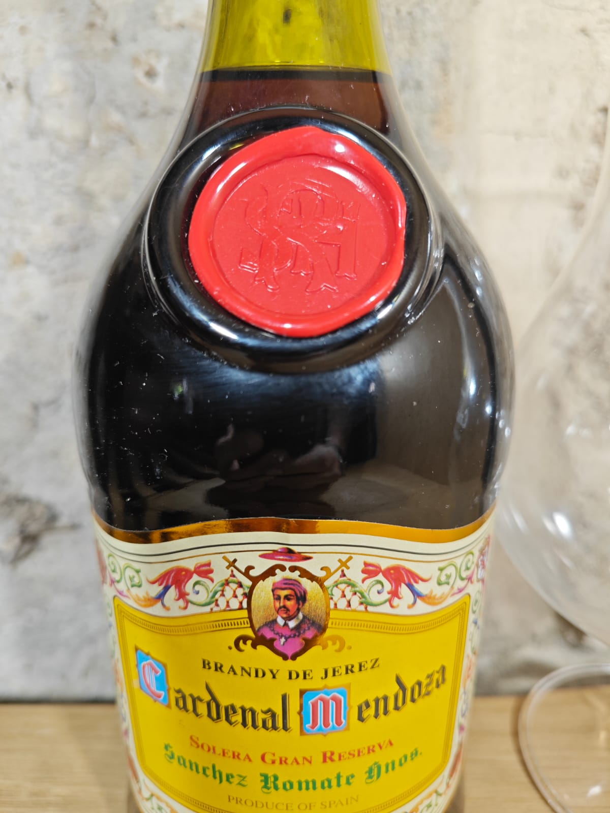 Brandy De Jerez Solera Gran Reserva Cardenal Mendoza Con Astuccio e Bicchiere