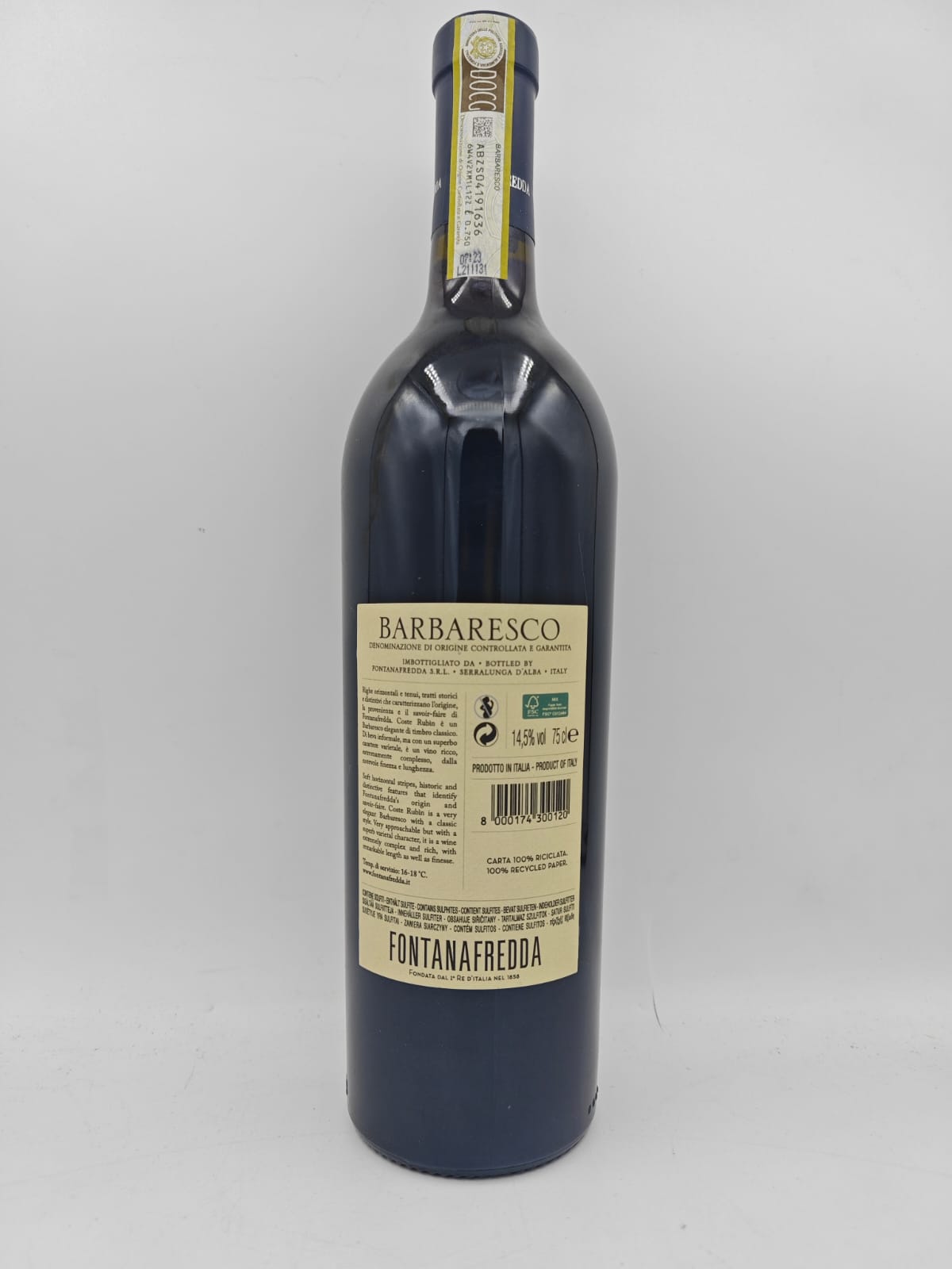 Barbaresco Coste Rubin 2018 Fontanafredda