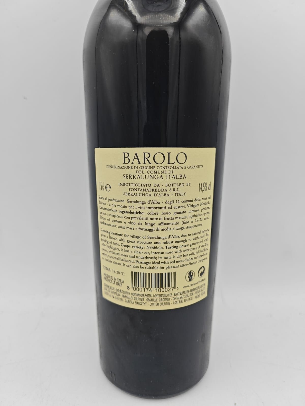 Barolo di Serralunga 'Le Righe' Fontanafredda 2016 75cl