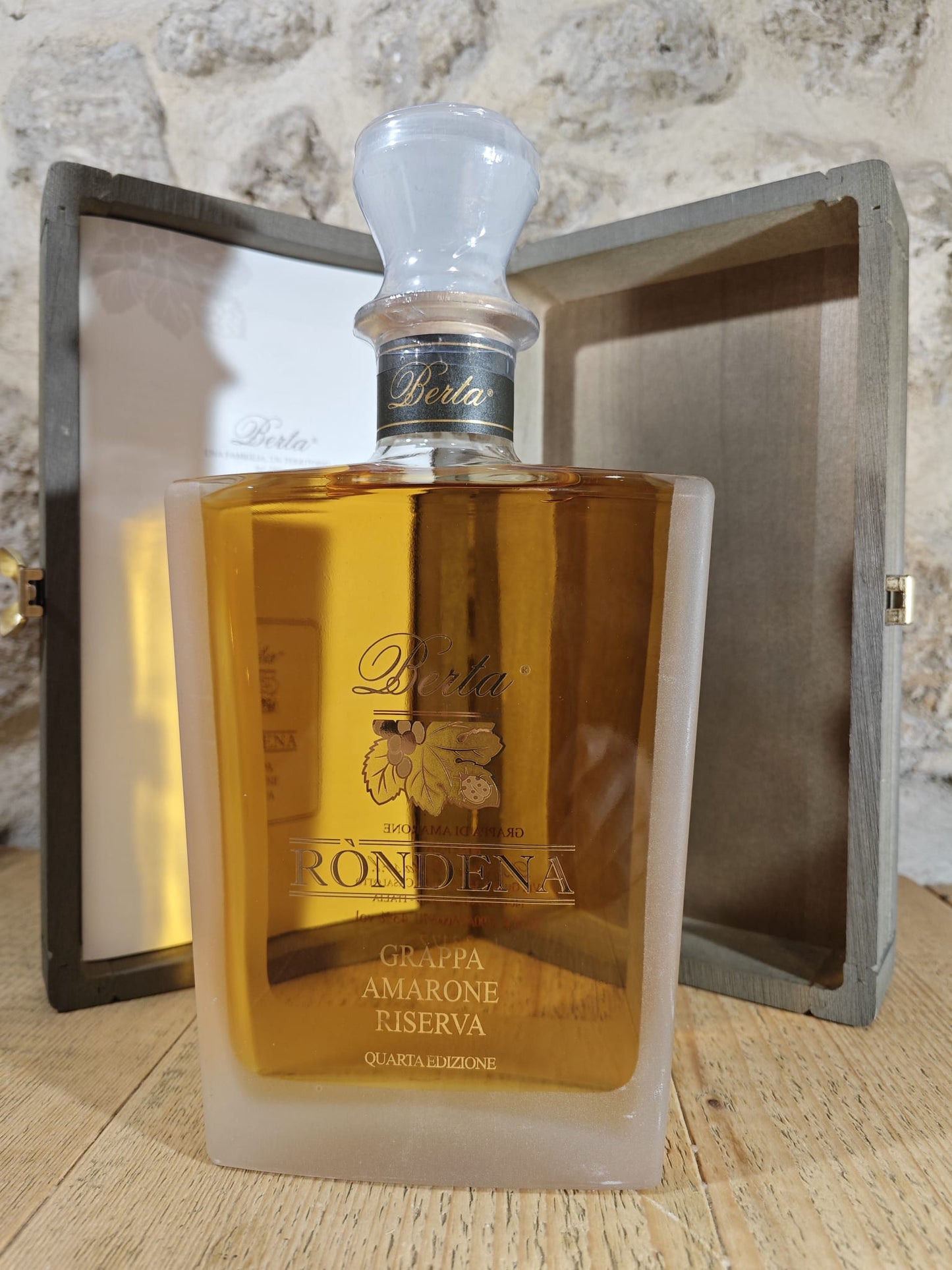 Grappa Berta Rondena Amarone Riserva Quarta Edizione Cassetta In Legno