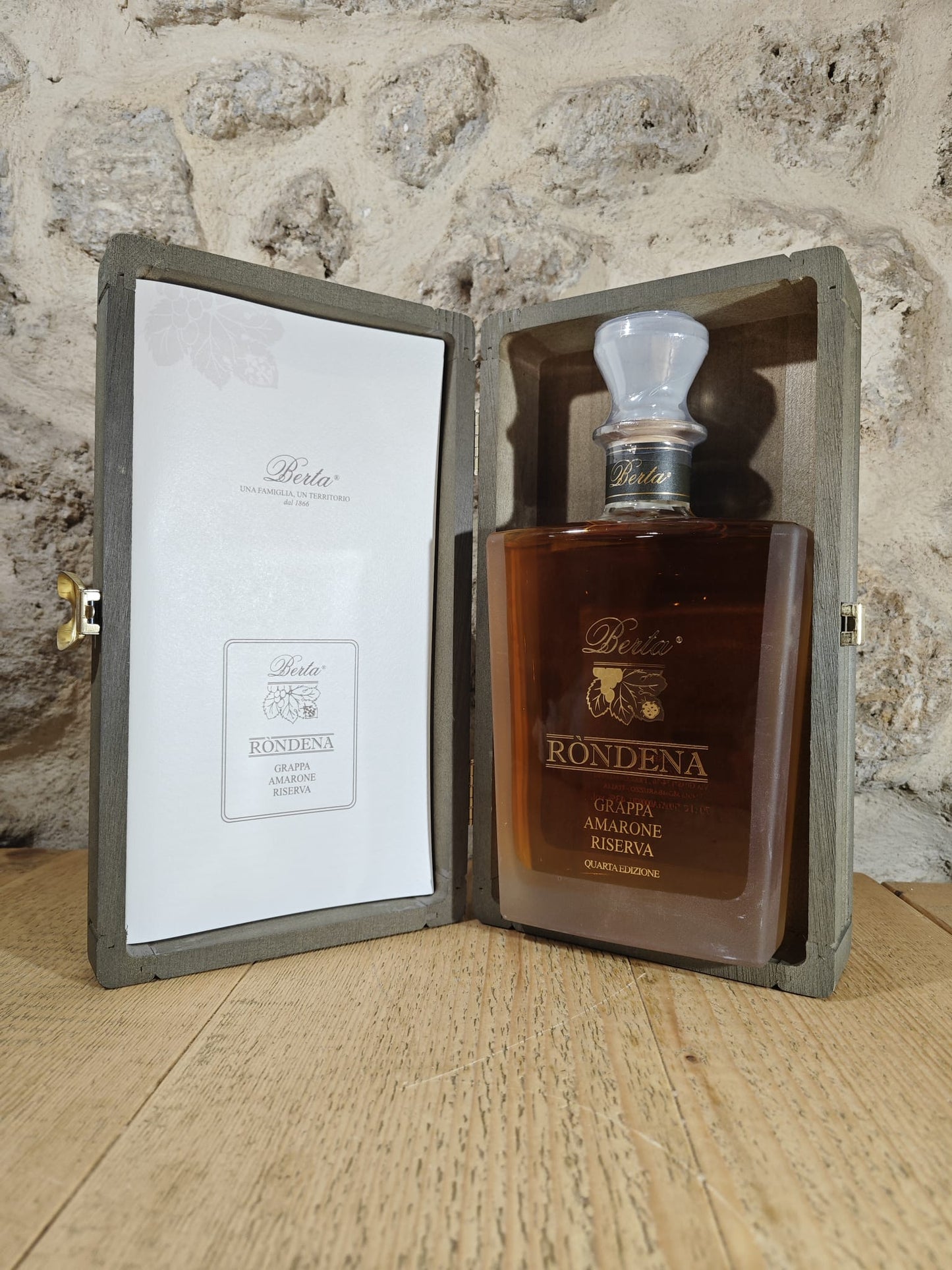 Grappa Berta Rondena Amarone Riserva Quarta Edizione Cassetta In Legno