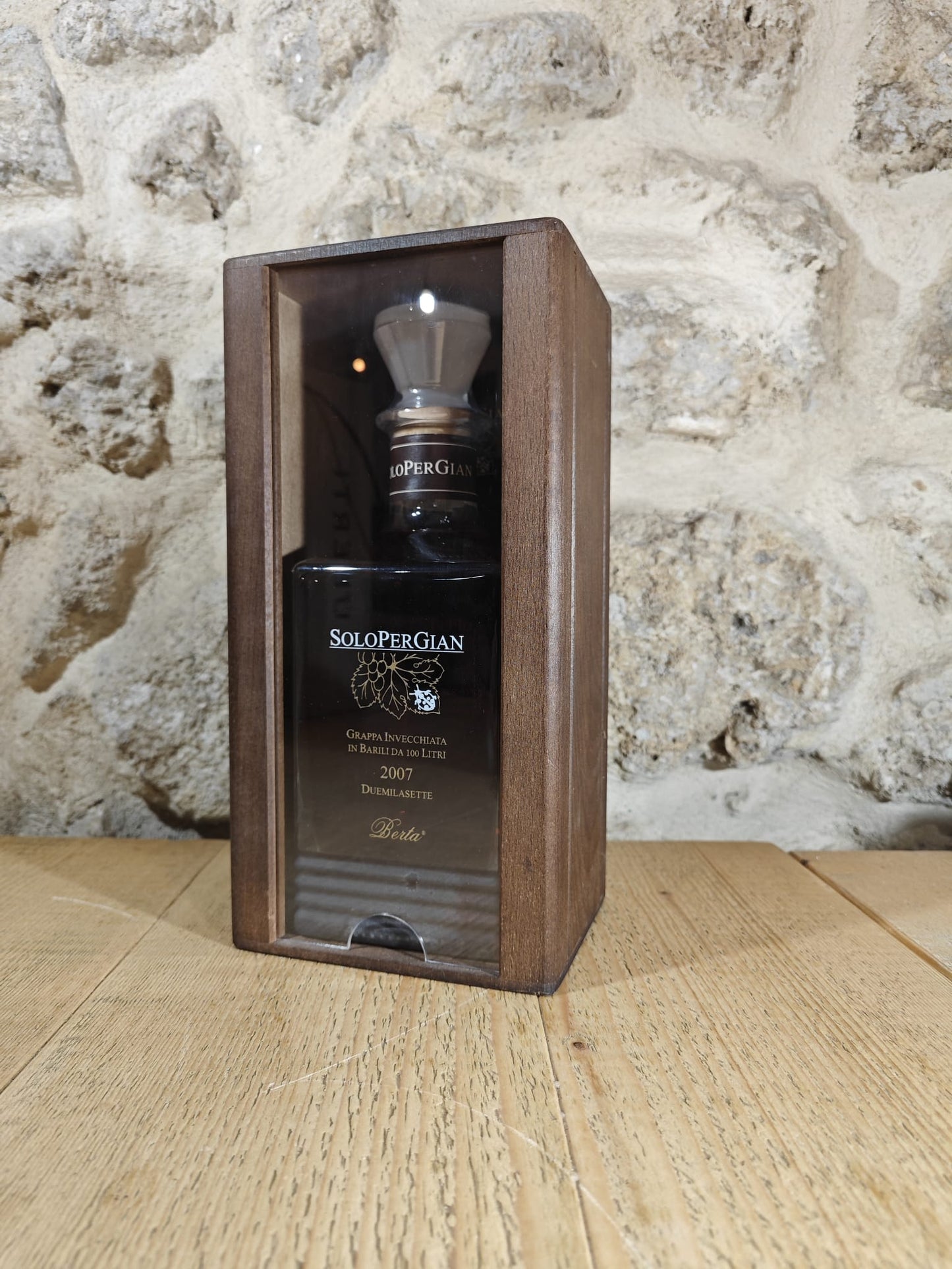 Grappa SoloPerGian Riserva Berta (Cassetta Legno)