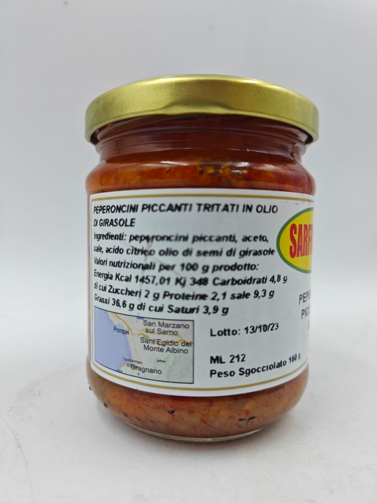 SARFRUTTA® - PEPERONCINI PICCANTI IN OLIO 160g