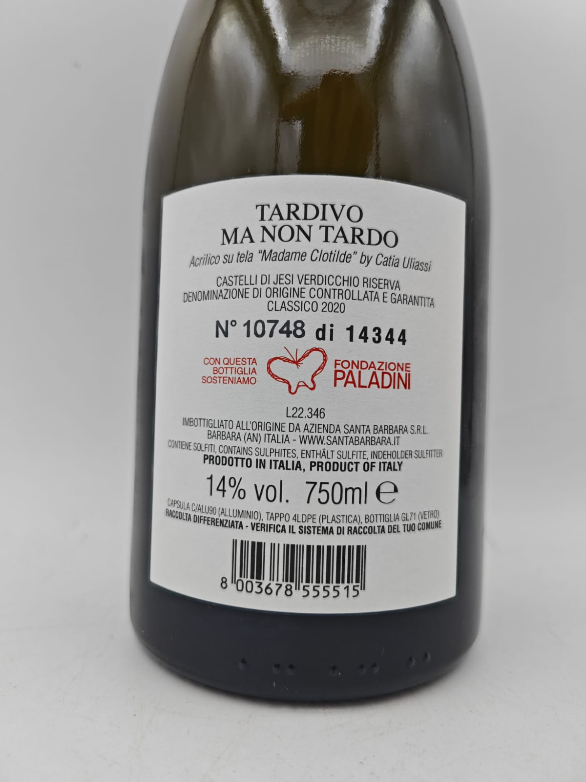 Verdicchio Castelli Di Jesi DOCG Riserva "Tardivo Ma Non Tardo" Santa Barbara 2020