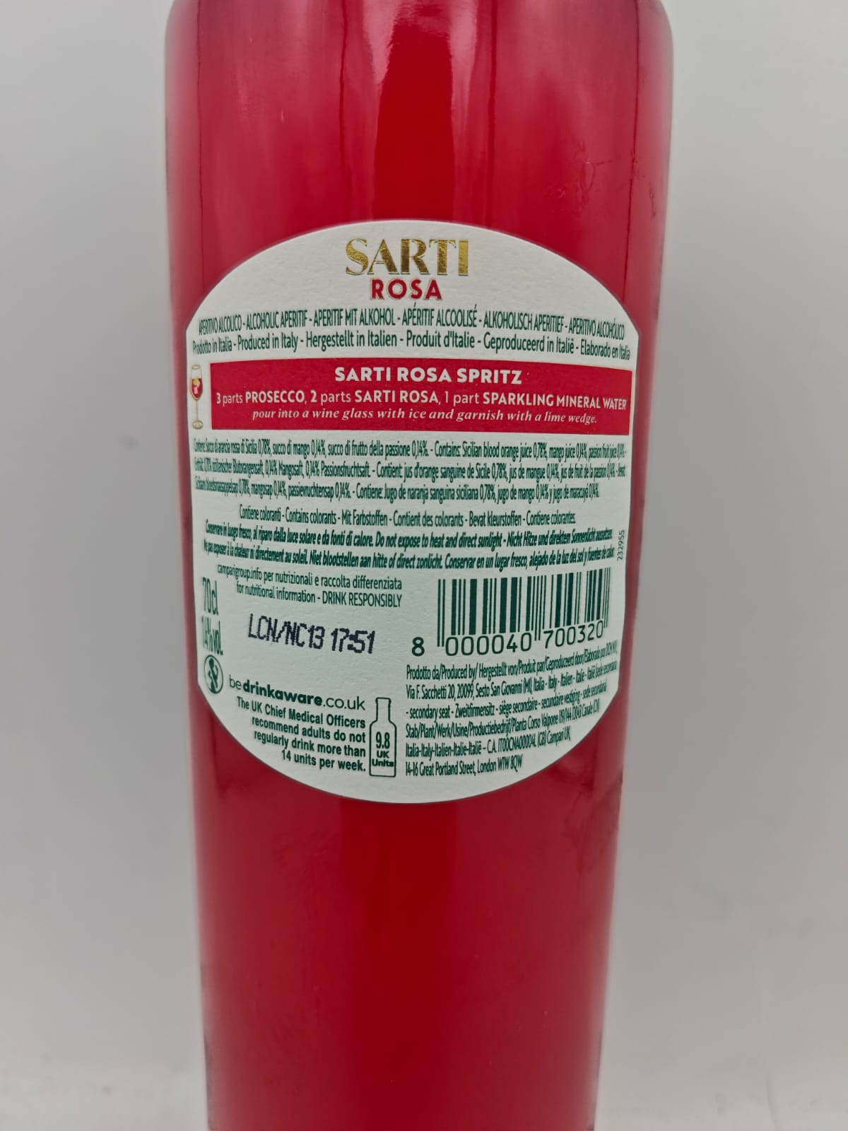 Sarti Rosa Aperitivo 70cl