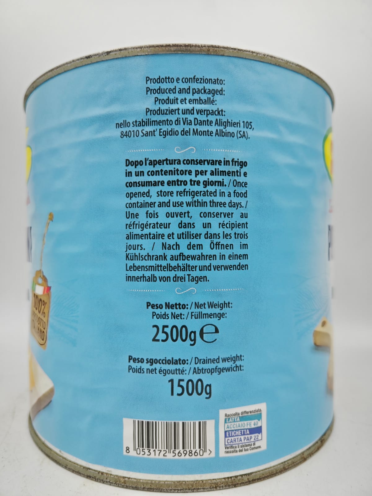 SARFRUTTA® - POMODORINI GIALLI IN ACQUA E SALE 2,5Kg