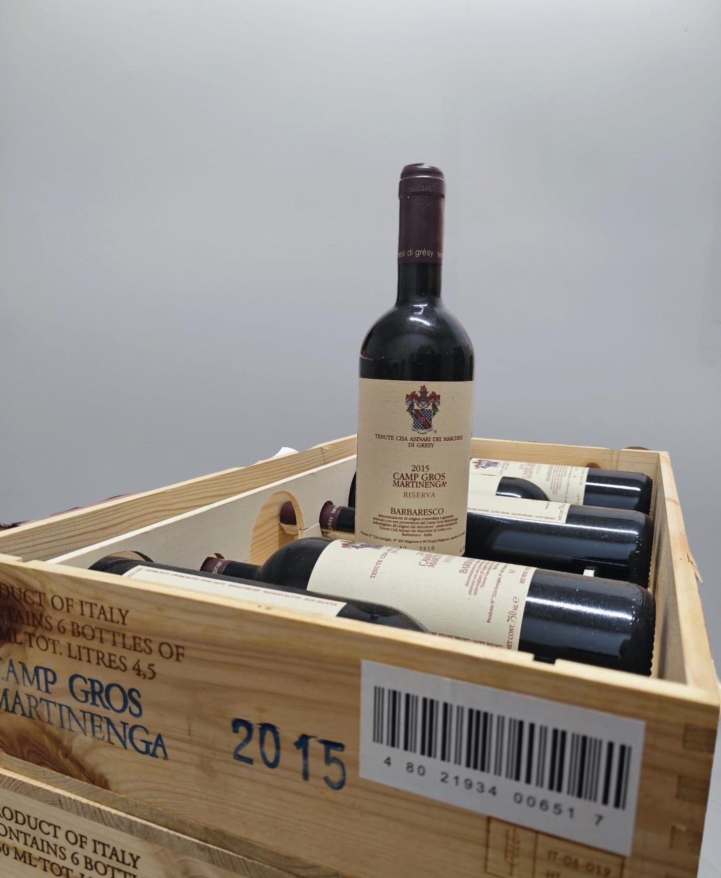 BARBARESCO DOCG CAMP GROS MARTINENGA RISERVA 2015 6 BOTT NUMERATE FATTURABILE