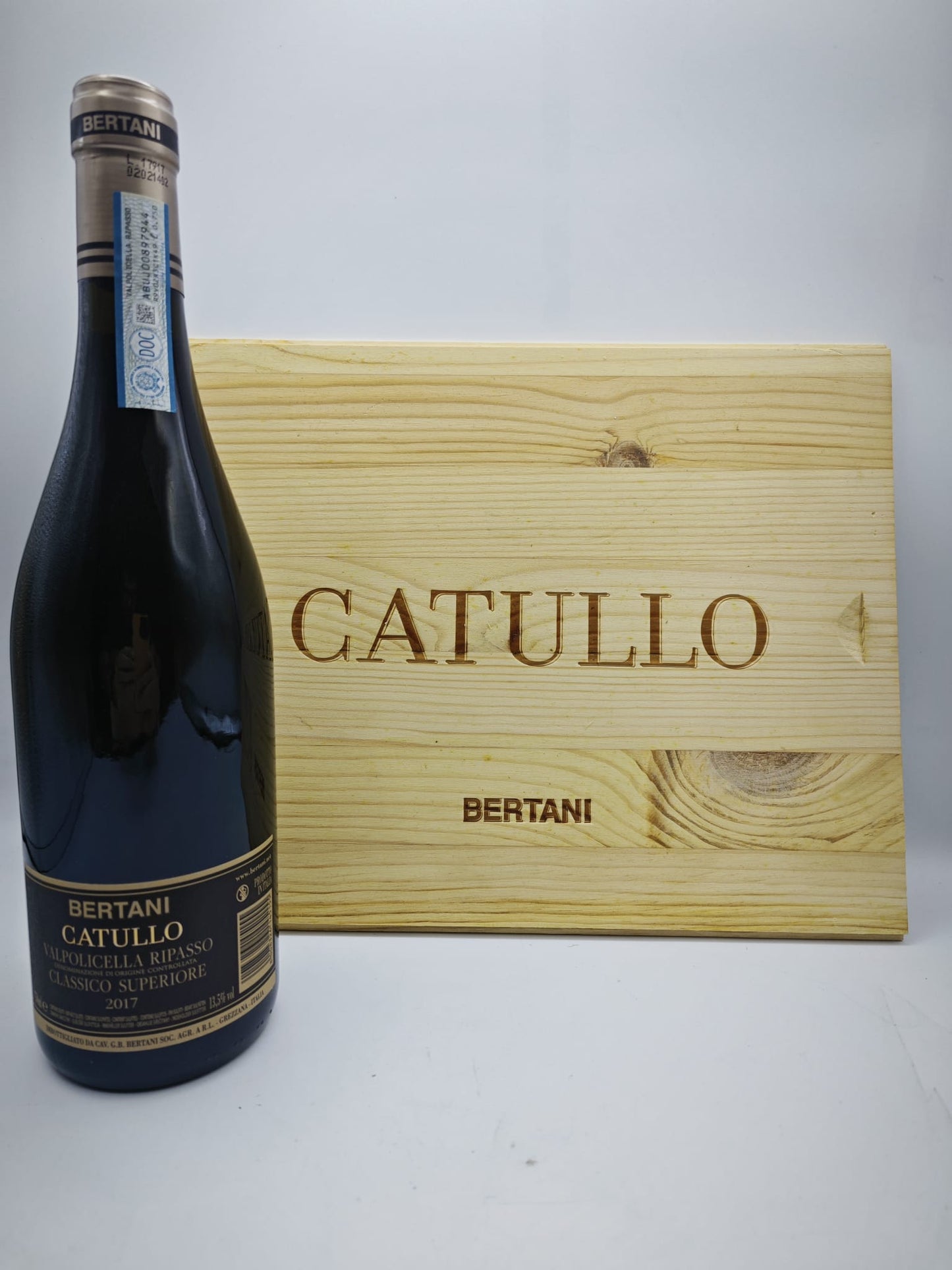 “Catullo” Ripasso Valpolicella Classico Superiore DOC 2017 Bertani · 6 bottiglie in cassetta di legno