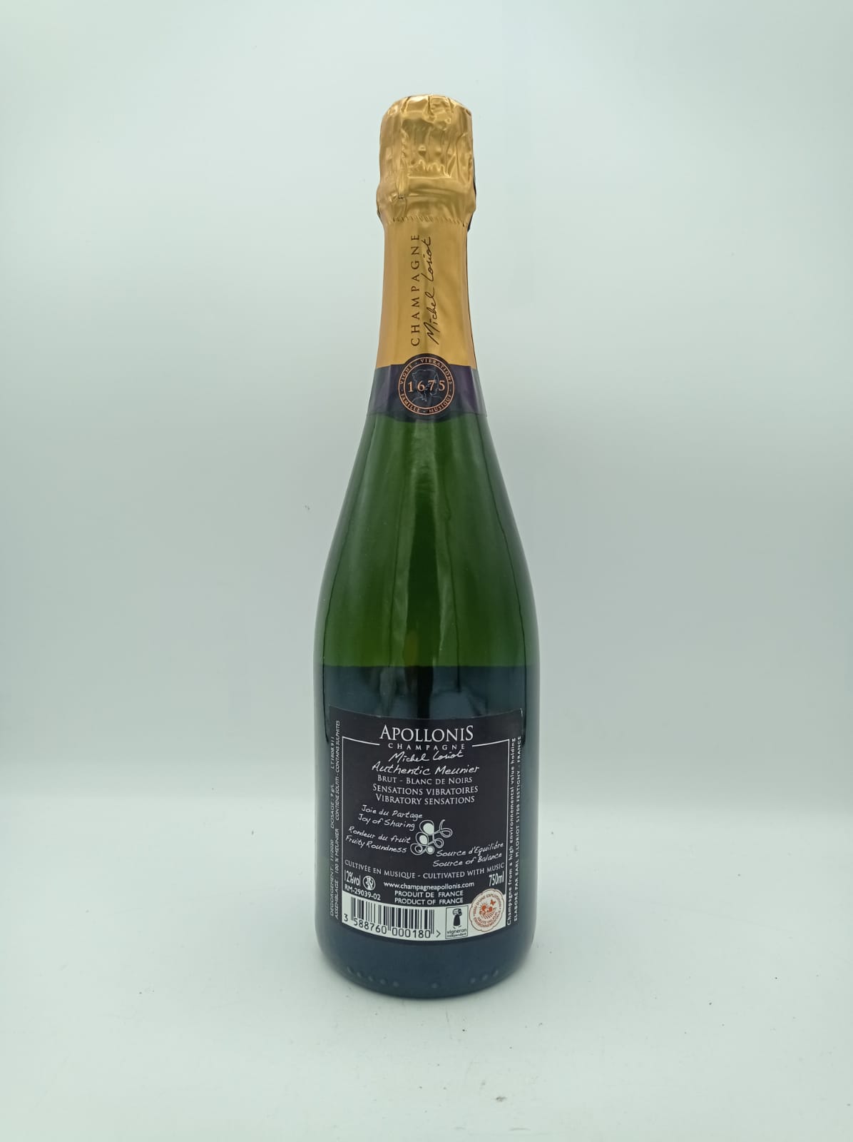 Champagne Brut Blanc de Noirs 'Authentic Meunier' Apollonis