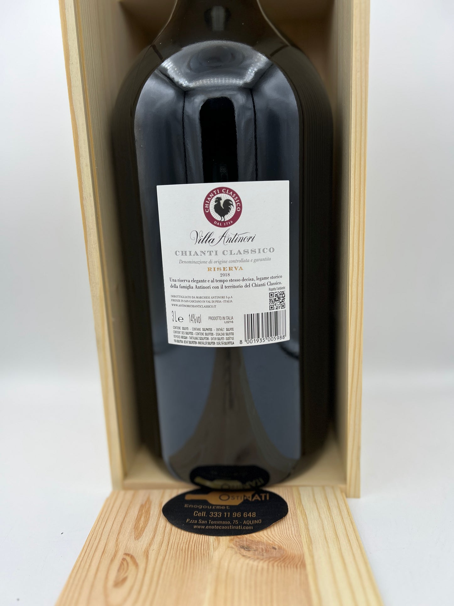 Chianti Classico Riserva "Villa Antinori 2018" Doppio Magnum 3l in Cassa Legno Antinori