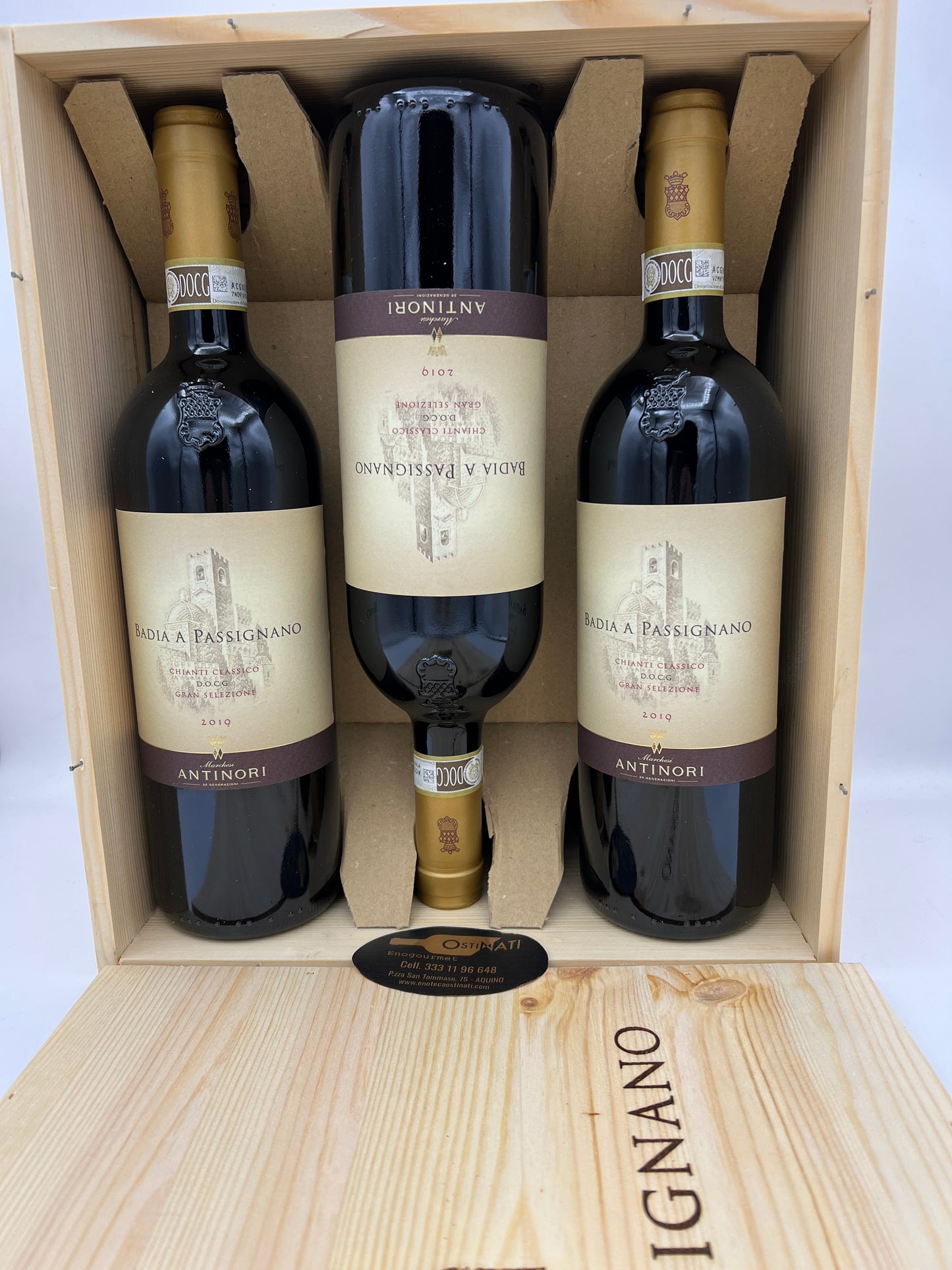 Chianti Classico DOCG Gran Selezione Badia A Passignano 2019 Antinori cassetta in legno 6 bottiglie