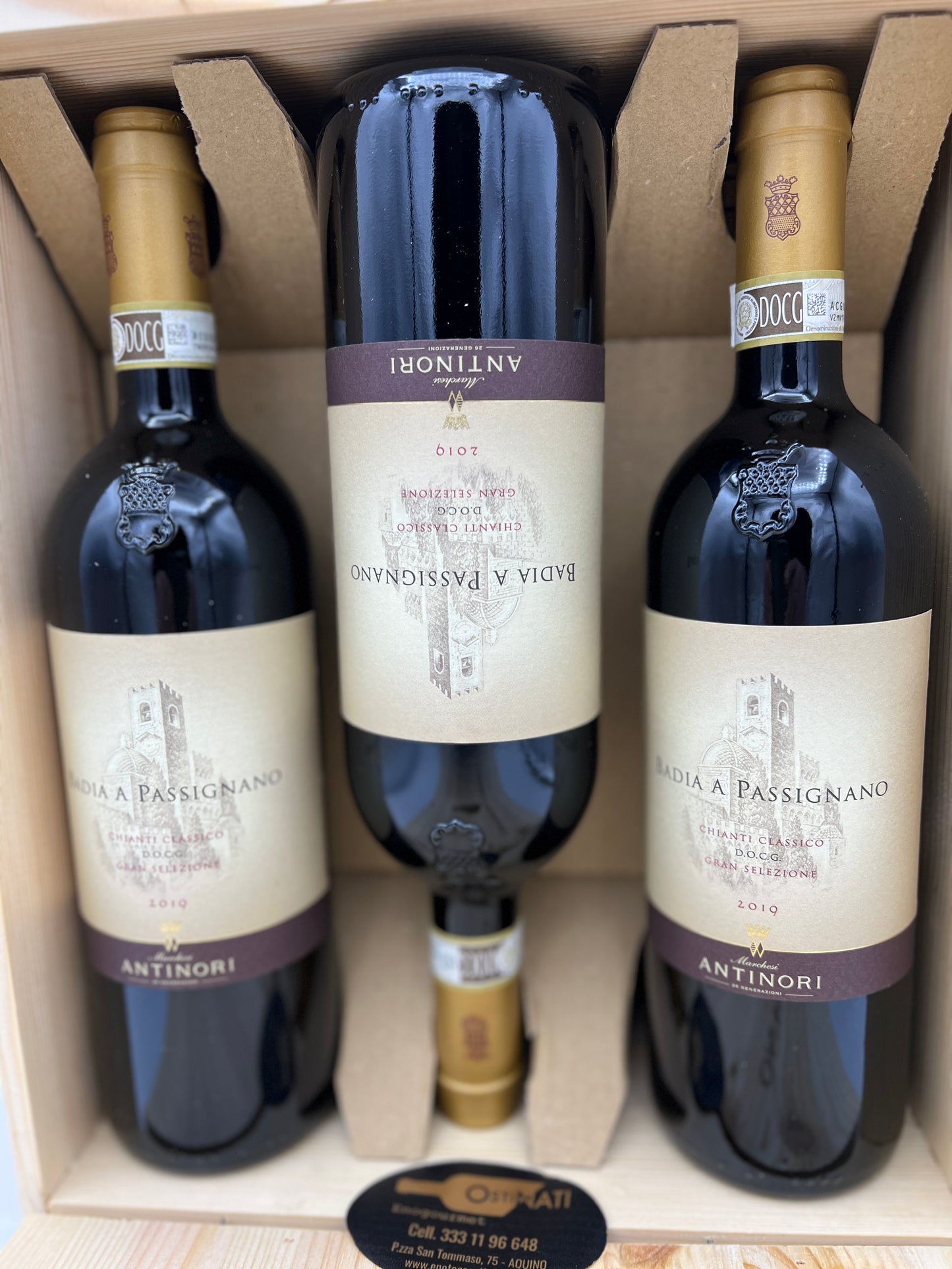 Chianti Classico DOCG Gran Selezione Badia A Passignano 2019 Antinori cassetta in legno 6 bottiglie