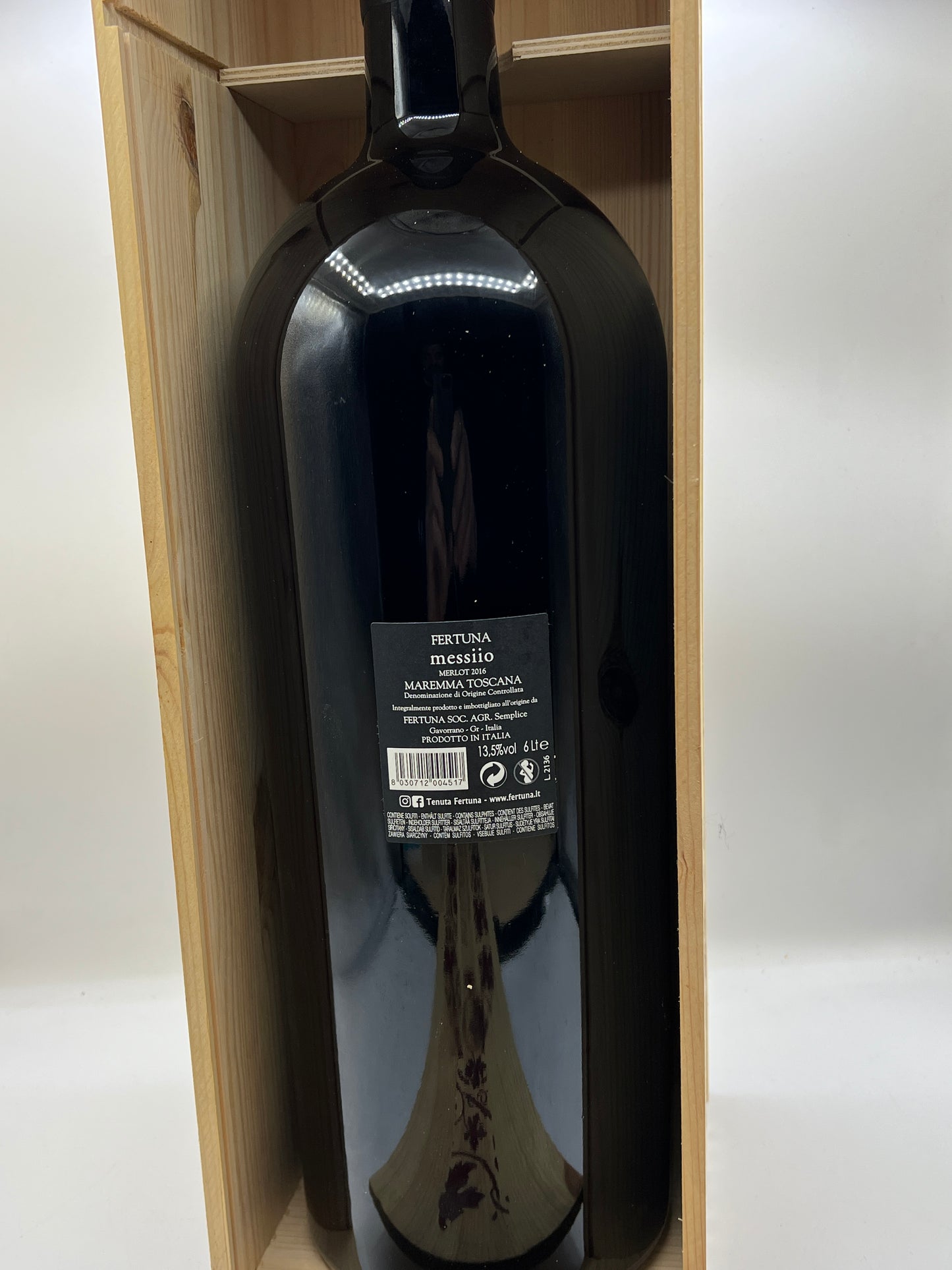 Maremma Toscana DOC Messiio 2016 Tenuta Fertuna 6 LITRI IN CASSA LEGNO