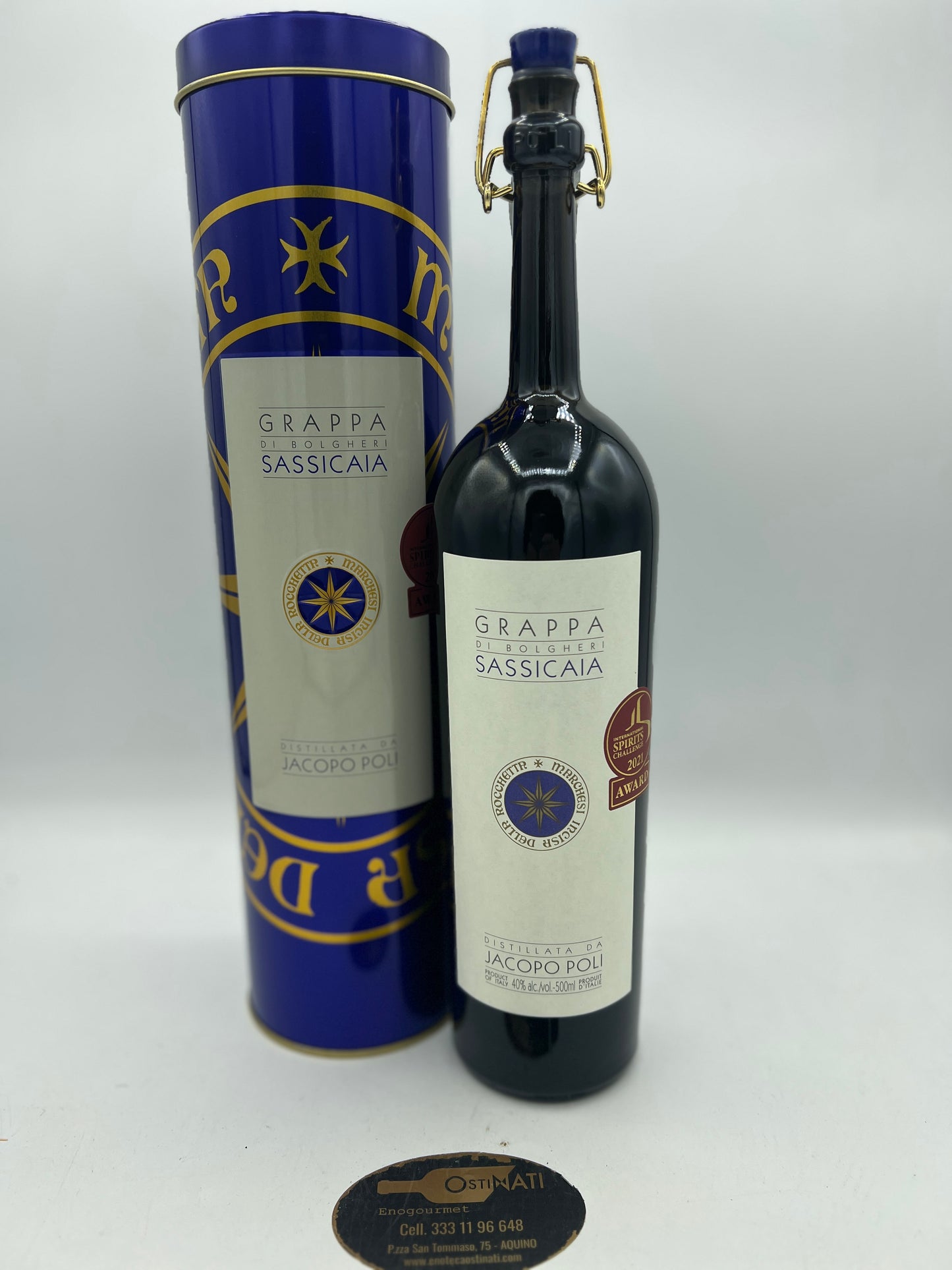 Grappa SASSICAIA Elevata in Legno "Barili di Sassicaia" - Jacopo Poli (0.5l - astuccio)